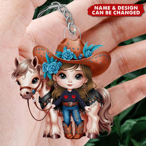 Equestrian Girl - Personalized Acrylic Keychain