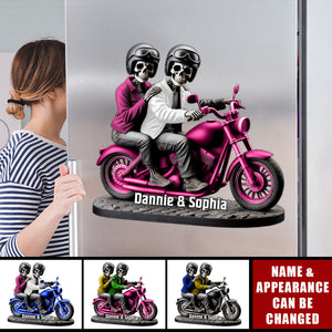 Custom Name Motorcycles Couple Fridge Magnet, Gift for Motorcycles Lover