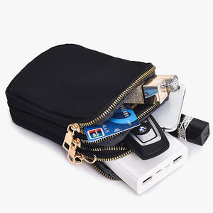 Birth Flower Shoulder Wallet With Headphone Hole Personalized Phone Crossbody Bag